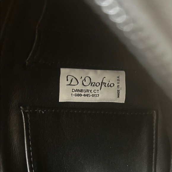 D'Onofrio Classic Black Leather Travel Shoulder Bag Purse 🌺🌺 - Picture 5 of 7